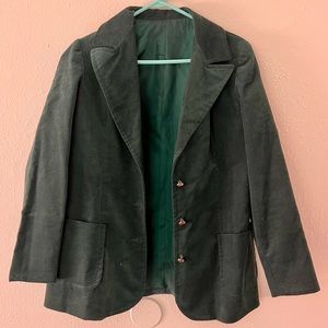 green corduroy trench coat size XS-S